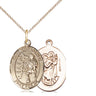 14kt gold filled St. Christopher karate patron saint medal necklace 3/4 x 1/2 inch with 18 inch chain by Bliss