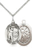 Sterling Silver St. Sebastian Golf Medal Necklace 3/4 x 1/2 inch with 18 inch chain by Bliss