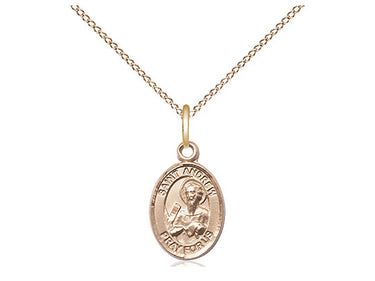 14kt gold filled St. Andrew the Apostle medal necklace 1/2 x 1/4 inches small with 18 inch chain by Bliss
