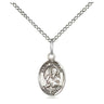 Sterling silver St. Andrew the Apostle medal necklace 1/2 x 1/4 inches small with 18 inch chain by Bliss