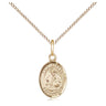 Gold Filled St. Albert the Great Patron Saint Medal Necklace 1/2 x 1/4 inch with 18 inch chain by Bliss