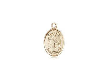 14kt Solid Gold St. Ann Small Medal Pendant 1/2 x 1/4 Handcrafted by Bliss USA