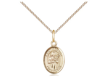 Small 14kt gold filled St. Agatha patron saint medal necklace with 18 inch chain by Bliss