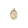 Small 14kt solid gold St. Apollonia medal pendant, 1/2 inch by 1/4 inch, handmade in USA by Bliss