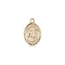 Small 14kt Solid Gold St. Augustine Patron Saint Medal Pendant 1/2 x 1/4 Handcrafted by Bliss USA