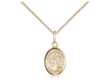 14kt Gold Filled St. Boniface patron saint medal necklace with 18 inch chain, small 1/2 inch pendant, handcrafted by Bliss