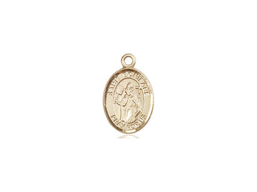 Small 14kt Solid Gold St. Boniface Catholic Medal Pendant 1/2 x 1/4 inch by Bliss USA