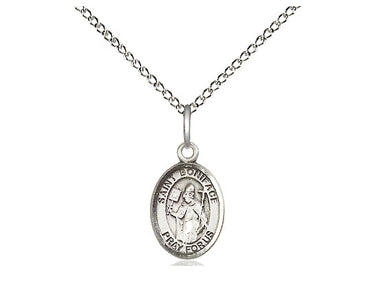 Sterling Silver Small St. Boniface Patron Saint Medal Necklace 1/2 x 1/4 inch with 18 inch Chain by Bliss