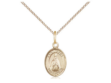 Small 14kt gold filled St. Blaise patron saint medal necklace with 18 inch chain by Bliss Manufacturing