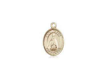 Small 14kt solid gold St. Blaise patron saint medal pendant by Bliss Manufacturing