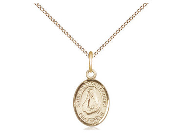 14kt Gold Filled St. Frances Cabrini Patron Saint Medal Necklace 1/2 inch by 1/4 inch on 18 inch chain by Bliss