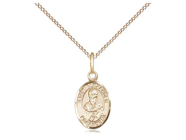 14kt Gold Filled Small St. Alexander Sauli Patron Saint Medal Necklace 1/2 x 1/4 with 18 Inch Chain by Bliss