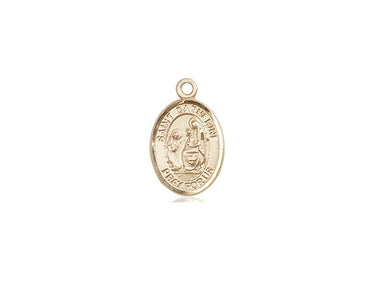 14kt Solid Gold St Catherine of Siena Patron Saint Medal Pendant 1/2 inch by Bliss Manufacturing