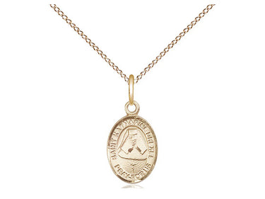 14kt Gold Filled St. Katharine Drexel Patron Saint Medal Necklace 1/2 x 1/4 with 18 Inch Chain by Bliss