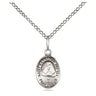 Sterling Silver St. Katharine Drexel Patron Saint Medal Necklace 1/2 x 1/4 with 18 Inch Chain by Bliss