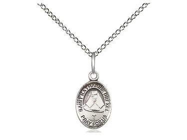 Sterling Silver St. Katharine Drexel Patron Saint Medal Necklace 1/2 x 1/4 with 18 Inch Chain by Bliss