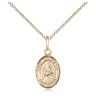 14kt gold filled St. Bernadette patron saint medal necklace 1/2 x 1/4 inch with 18 inch chain by Bliss