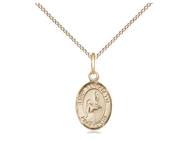 14kt gold filled St. Bernadette patron saint medal necklace 1/2 x 1/4 inch with 18 inch chain by Bliss