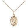 Small 14kt Gold Filled St. Brendan the Navigator Patron Saint Medal Necklace 1/2 x 1/4 inch on 18 inch Chain by Bliss