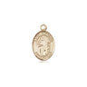 14kt solid gold St. Brendan the Navigator patron saint medal pendant 1/2 x 1/4 inch by Bliss Manufacturing