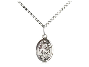 Small sterling silver St. Camillus of Lellis patron saint medal necklace 18 inch chain by Bliss