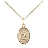 14kt Gold Filled St. Charles Borromeo Small Patron Saint Medal Necklace 1/2 x 1/4 with 18 inch Chain by Bliss