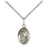 Sterling Silver St. Charles Borromeo Small Patron Saint Medal Necklace 1/2 x 1/4 with 18 inch Chain by Bliss