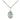 Sterling Silver St. Christopher blue epoxy patron saint medal necklace 1/2 x 1/4 inch pendant 18 inch chain by Bliss