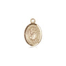 14kt Solid Gold St. Christopher Small Patron Saint Medal Pendant 1/2 x 1/4 inch Bliss USA Made