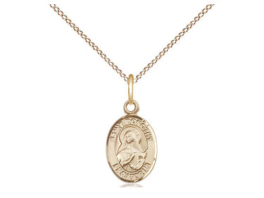 14kt Gold Filled St. Dorothy Patron Saint Medal Necklace 1/2 inch by 1/4 inch on 18 inch chain by Bliss
