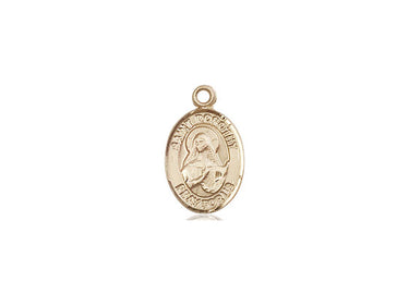 14kt Solid Gold St. Dorothy Patron Saint Medal Pendant 1/2 x 1/4 inch small by Bliss
