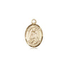14kt solid gold small St. Daniel patron saint medal pendant, 1/2 x 1/4 inches, handcrafted by Bliss
