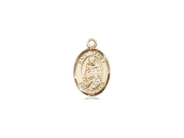 14kt solid gold small St. Daniel patron saint medal pendant, 1/2 x 1/4 inches, handcrafted by Bliss