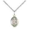 Sterling Silver St. Daniel Patron Saint Medal Necklace 1/2 x 1/4 inch with 18 inch chain by Bliss