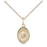 14kt Gold Filled St. Edward the Confessor Catholic Patron Saint Medal Necklace 1/2 x 1/4 inch with 18 inch chain by Bliss