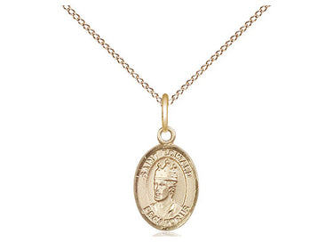 14kt Gold Filled St. Edward the Confessor Catholic Patron Saint Medal Necklace 1/2 x 1/4 inch with 18 inch chain by Bliss
