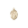 14kt Solid Gold Small St. Clare of Assisi Patron Saint Medal Pendant 1/2 x 1/4 by Bliss