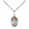 Sterling Silver St. Dominic de Guzman patron saint medal necklace 1/2 inch by 1/4 inch with 18 inch chain handcrafted by Bliss