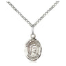 Small Sterling Silver St. Elizabeth of Hungary Patron Saint Medal Necklace 1/2x1/4 18 Inch Chain Bliss