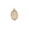 14kt Solid Gold St. Gabriel the Archangel Medal Pendant, 1/2 x 1/4 inch, Handcrafted in USA by Bliss Manufacturing