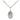 Sterling Silver St. Genevieve patron saint medal necklace with 18 inch curb chain by Bliss Manufacturing