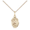 14kt Gold Filled St. Gerard Majella Small Patron Saint Medal Necklace with 18 inch Chain by Bliss Manufacturing