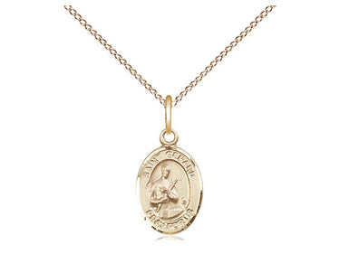 14kt Gold Filled St. Gerard Majella Small Patron Saint Medal Necklace with 18 inch Chain by Bliss Manufacturing