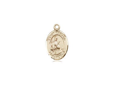 14kt Solid Gold St. Gerard Majella Patron Saint Medal Pendant 1/2 x 1/4 inches by Bliss Manufacturing