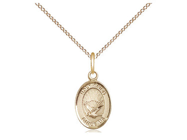 Gold Filled Holy Spirit Dove Pendant Necklace 1/2 inch by 1/4 inch on 18 inch chain handcrafted by Bliss Manufacturing