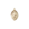 14kt solid gold small Holy Spirit Catholic medal pendant 1/2 inch with dove handmade by Bliss