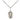 Small sterling silver Holy Spirit pendant necklace with dove design, 1/2 x 1/4 inch medal on 18 inch curb chain, handcrafted by Bliss Manufacturing