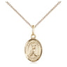 14kt Gold Filled St. Henry II Small Catholic Patron Saint Medal Necklace 18 Inch Chain by Bliss