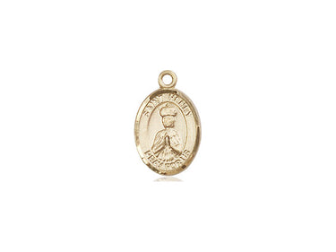 14kt Solid Gold St. Henry II Small Catholic Patron Saint Medal Pendant by Bliss Manufacturing