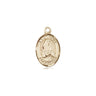 Small 14kt Solid Gold St. Emily de Vialar Patron Saint Medal Pendant 1/2 x 1/4 inch by Bliss